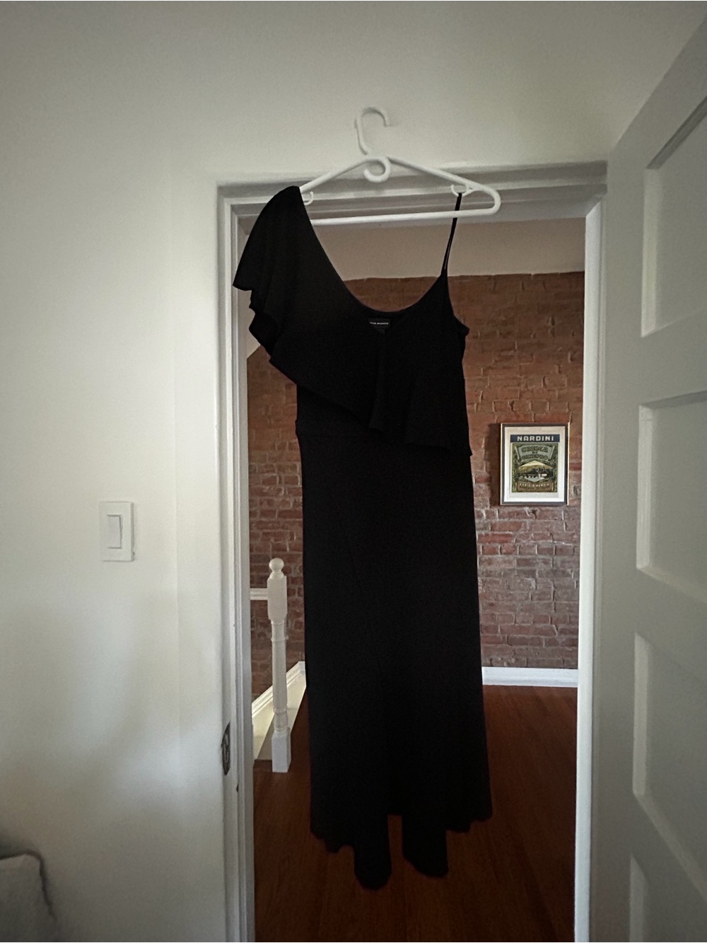 Club Monaco One-Shoulder Ruffle Midi Dress